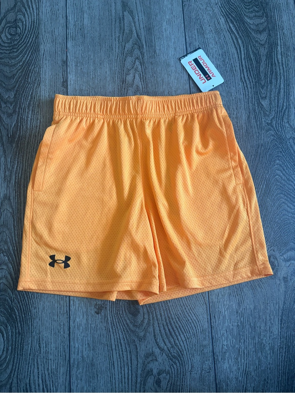 Under Armour Orange Mesh Athletic Shorts